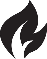 Flame silhouette design line icon