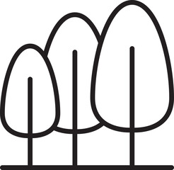 Abstract tree illustration design line icon