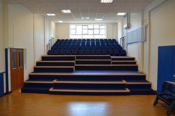 Innovative School Theatre: Collapsible Tiered Seating for Performances and Assemblies