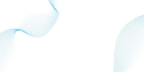 Abstract vector background with blue wavy lines. Blue wave background. Blue lines vector illustration. Curved wave. Abstract wave element.