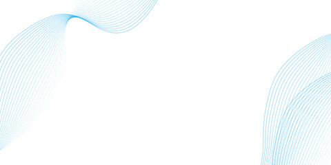 Abstract vector background with blue wavy lines. Blue wave background. Blue lines vector illustration. Curved wave. Abstract wave element.