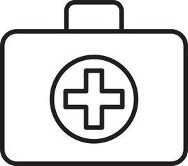 Fototapeta premium Medical kit illustration line icon