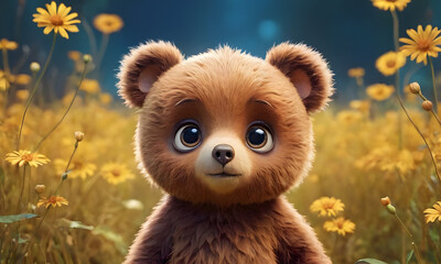 teddy bear on the grass