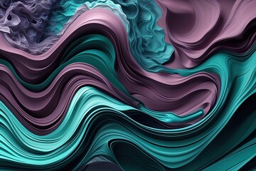 Fluid Teal and Mauve Background with Dynamic Movement and Textured Patterns