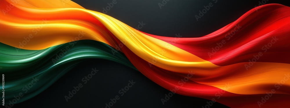 Aufkleber elegant flowing colors: a vivid representation of identity and culture through dynamic flag patterns
