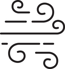 Abstract wind icon design line icon