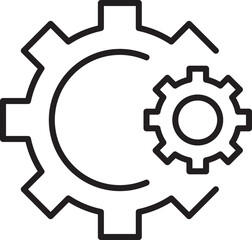 Gears and cogs illustration design line icon