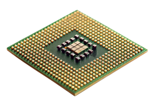 computer chip  isolated on white background