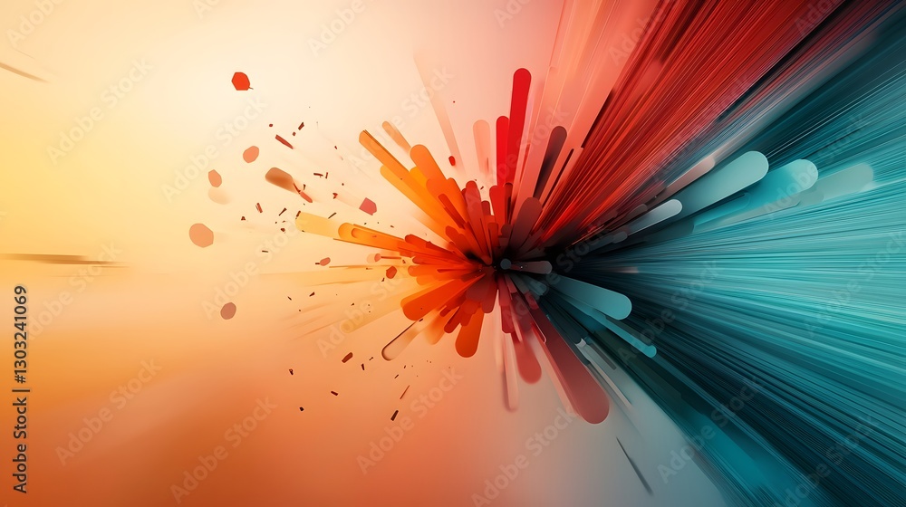 Poster vibrant abstract background featuring intricate fractal patterns holographic effects and shimmering 