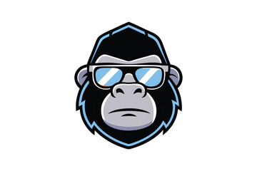 Gorilla logo vector art illustration1.eps