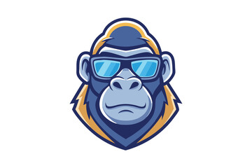 Gorilla logo vector art illustration.eps