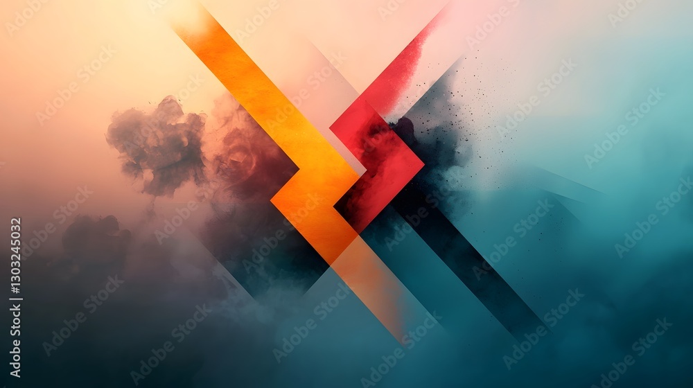 Poster stunning abstract background featuring a vibrant fractal inspired cityscape with intricate holograph