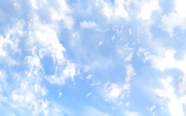 Blue sky with natural white clouds landscape. Beautiful blue sky with white clouds in the afternoon. 