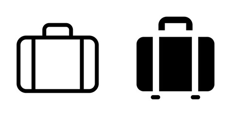 Suitcase Icon Set - Vector Design Symbols
