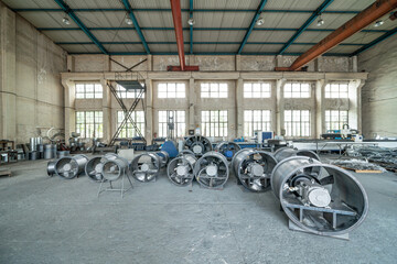 interior of air blower factory in china