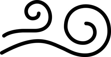 Abstract wind swirl design line icon