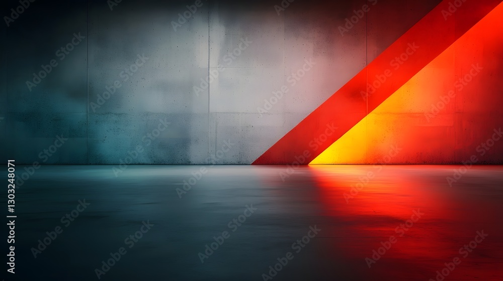 Poster neon wireframe shapes and geometric lines for graphic design or science visuals featuring luminous g