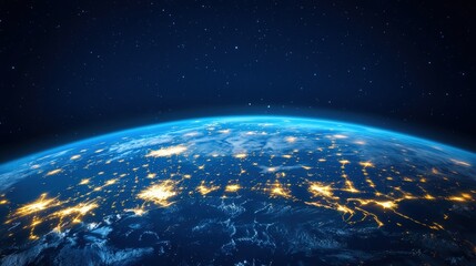 Obraz premium Exploring the earth's wonders global sphere digital illustration outer space aerial view midjourney concept