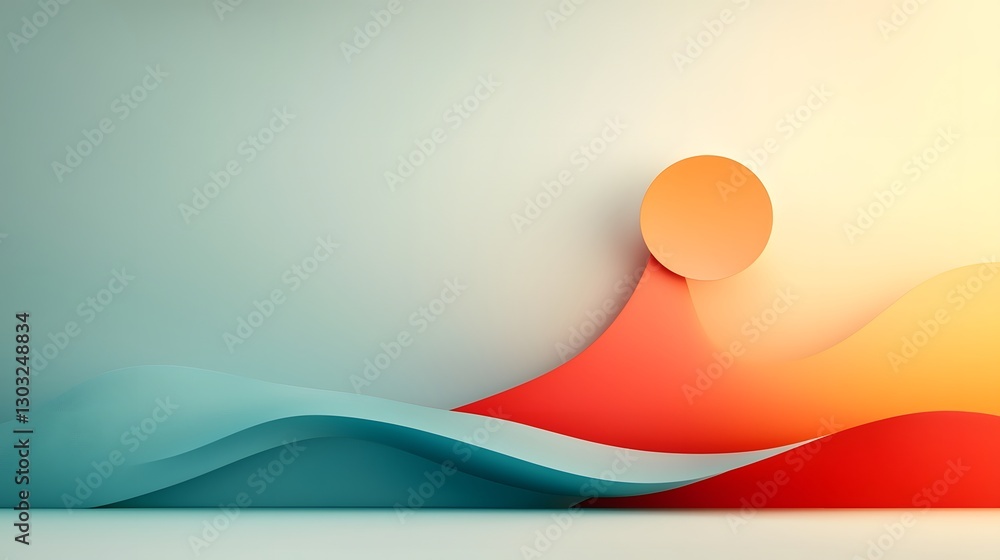 Poster minimalist digital backdrop with subtle gradients and geometric line art a visually striking abstrac