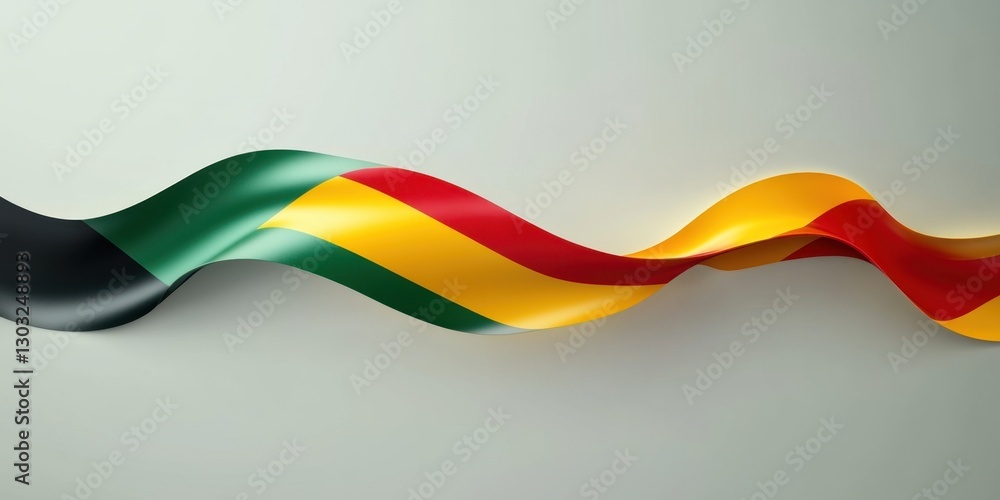 Poster flowing ribbons of color: a captivating representation of national identity and unity