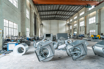 interior of air blower factory in china