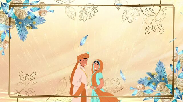 Beautiful Wedding Couple Animation Wedding Invitation Template For Save The Date Animated Video