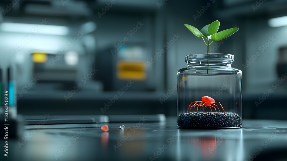 Poster mesmerizing visuals of engineered plant based nanomaterials featuring intricate molecular structures