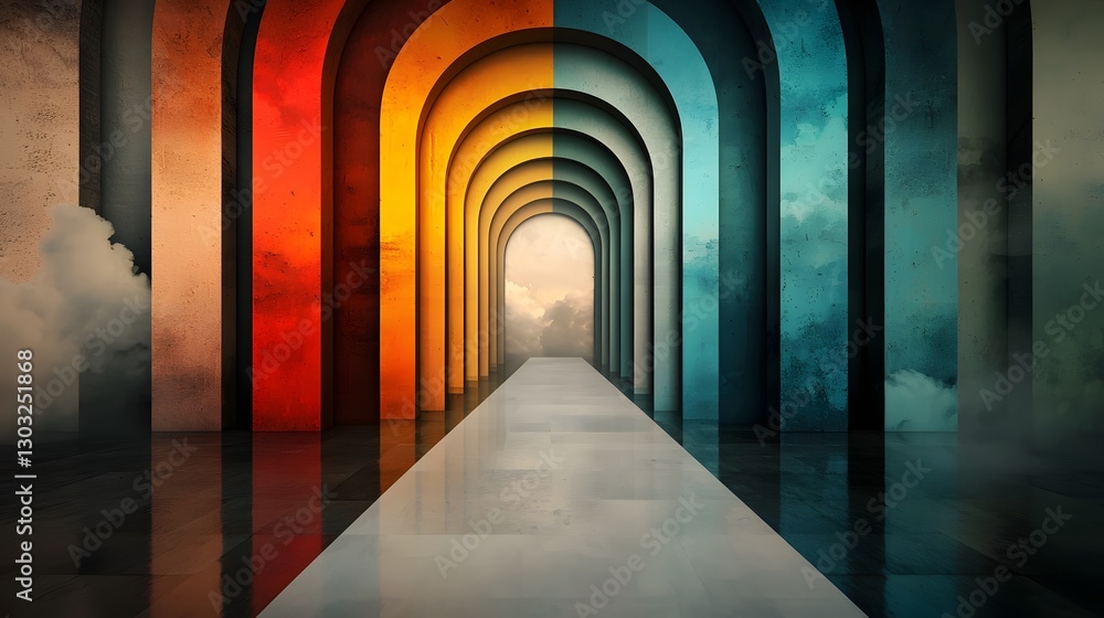 Poster mesmerizing fractal patterns and holographic geometry in vibrant digital surrealism intricate and ca