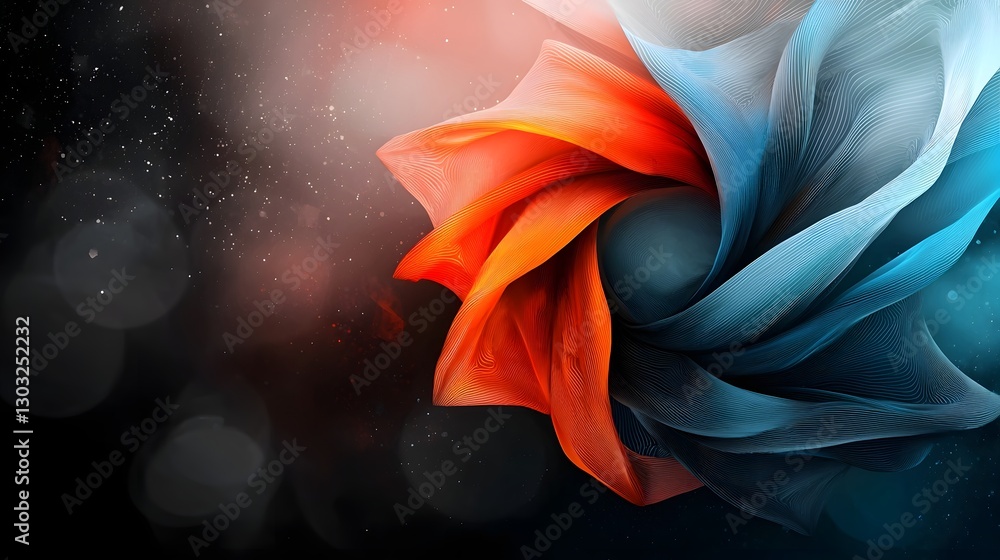 Poster mesmerizing digital background with intricate algorithmic compositions glowing neon polygons hypnoti