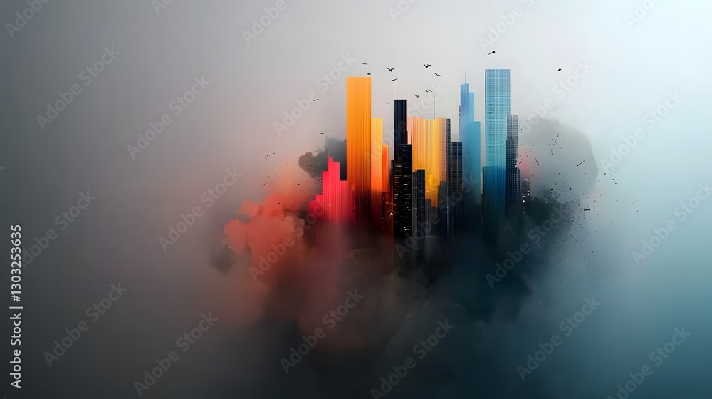 Poster mesmerizing abstract background with intricate fractal patterns holographic effects and shimmering i