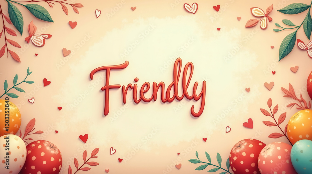 Poster a flowery background with the word 