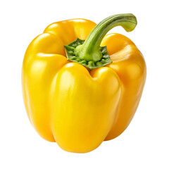 yellow bell pepper on a transparent background