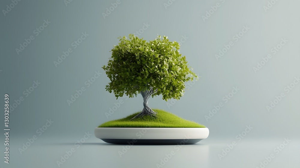 Poster innovative biotech tree capable of capturing and storing significant amounts of carbon dioxide showc
