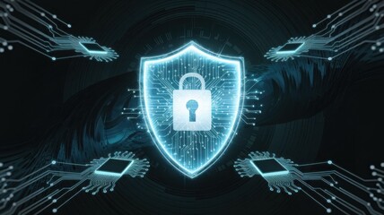 Digital cloud platform, cloud security, Anonymous AI Security, Illustrated cyber security wallpaper, data security in cloud workspace