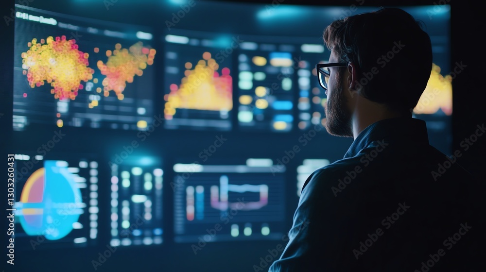 Poster data analytics tools help doctors analyze trends in patient outcomes and population health.