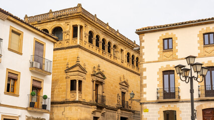 Obraz premium Monumental complex of Ubeda with numerous old buildings from the Middle Ages, a World Heritage Site, Andalusia.