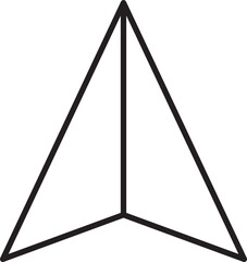Abstract triangular shape design line icon