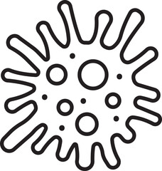 Virus-like abstract illustration line icon