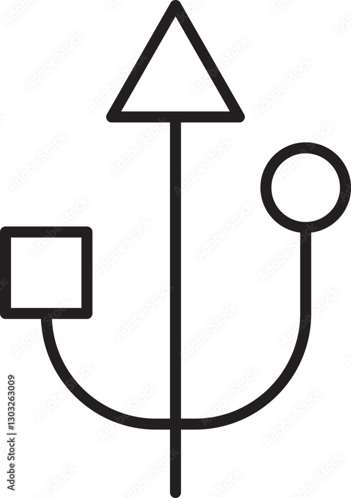 Poster abstract shapes and symbols design line icon