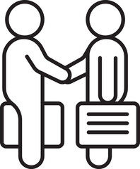 Stacked toy rings for children line icon