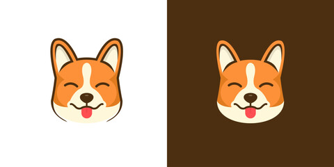 logo of a dog's head with its tongue out funny