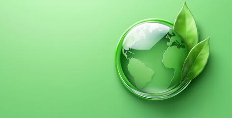 Earth day banner advertising save the planet initiative global digital content eco-friendly environmental awareness concept
