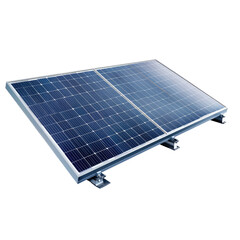 solar panel designed for roof top on transparent background