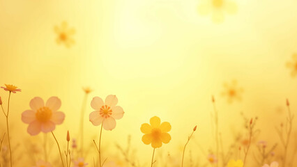 yellow floral light glow easter spring