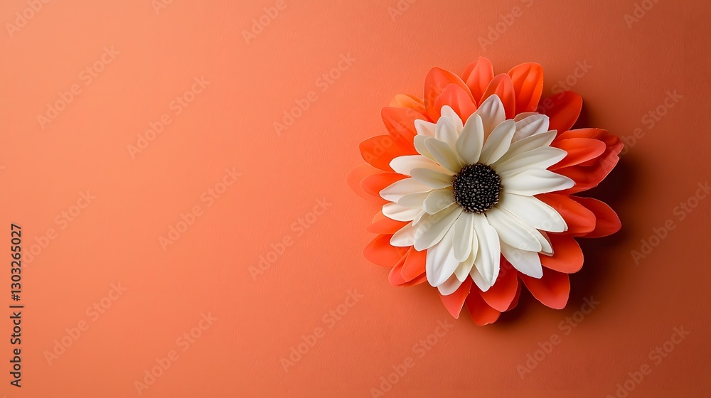 Poster genetically engineered flower with the remarkable ability to dynamically change its colors and patte