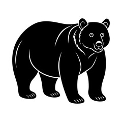 bear silhouette vector illustration