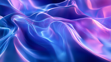 Obraz premium Futuristic Translucent Wave Structure with Fluid Light Reflections
