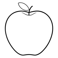 line art line drawing apple vector illustration