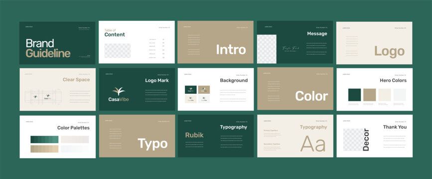 Complete Brand Identity Guidelines Template, Professional Logo Presentation, Modern Brand Guidelines Template
