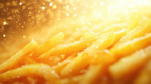 Golden french fries with sause, delicious snack, fast food cuisine